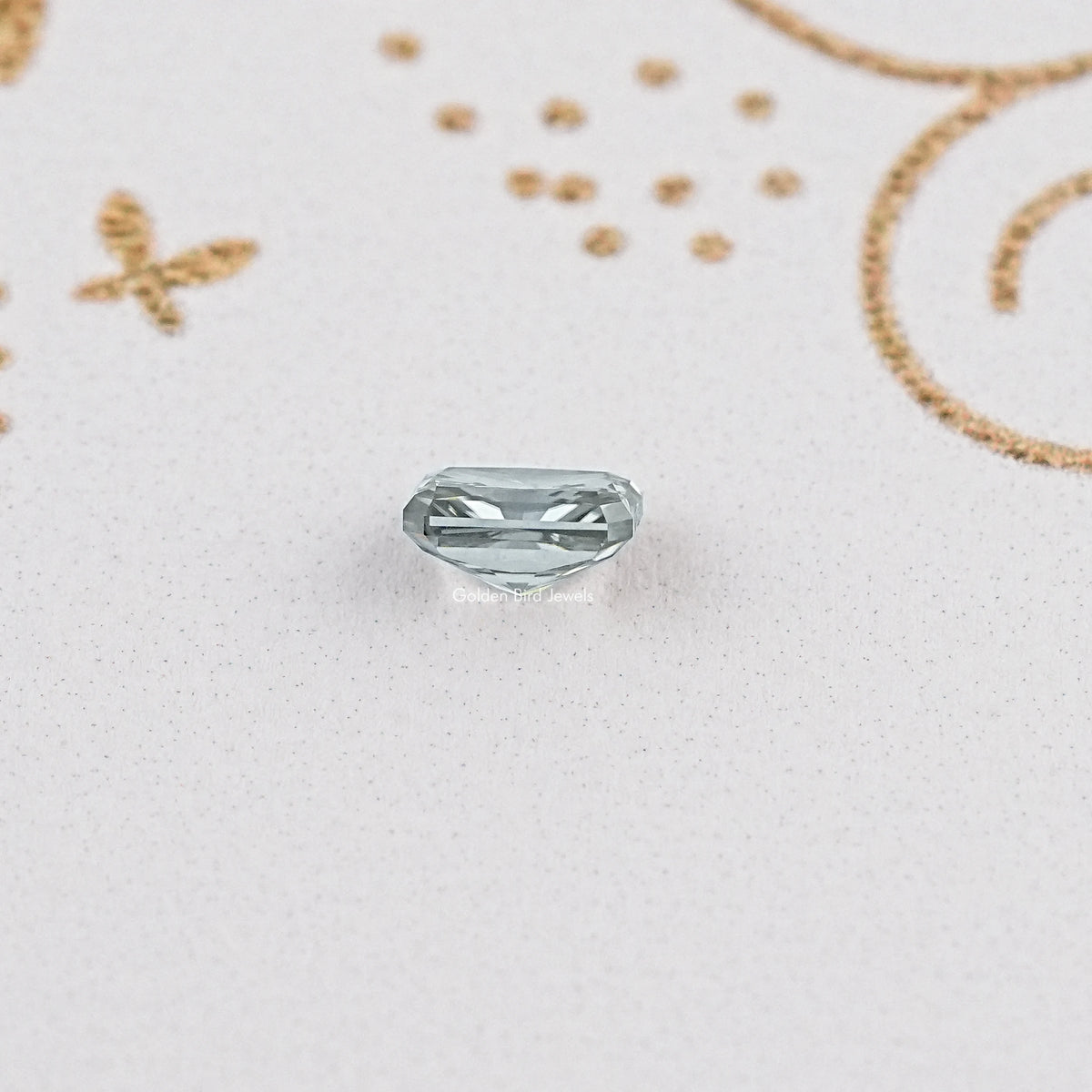 Side View of Radiant Cut Moissanite Gem for Custom Rings