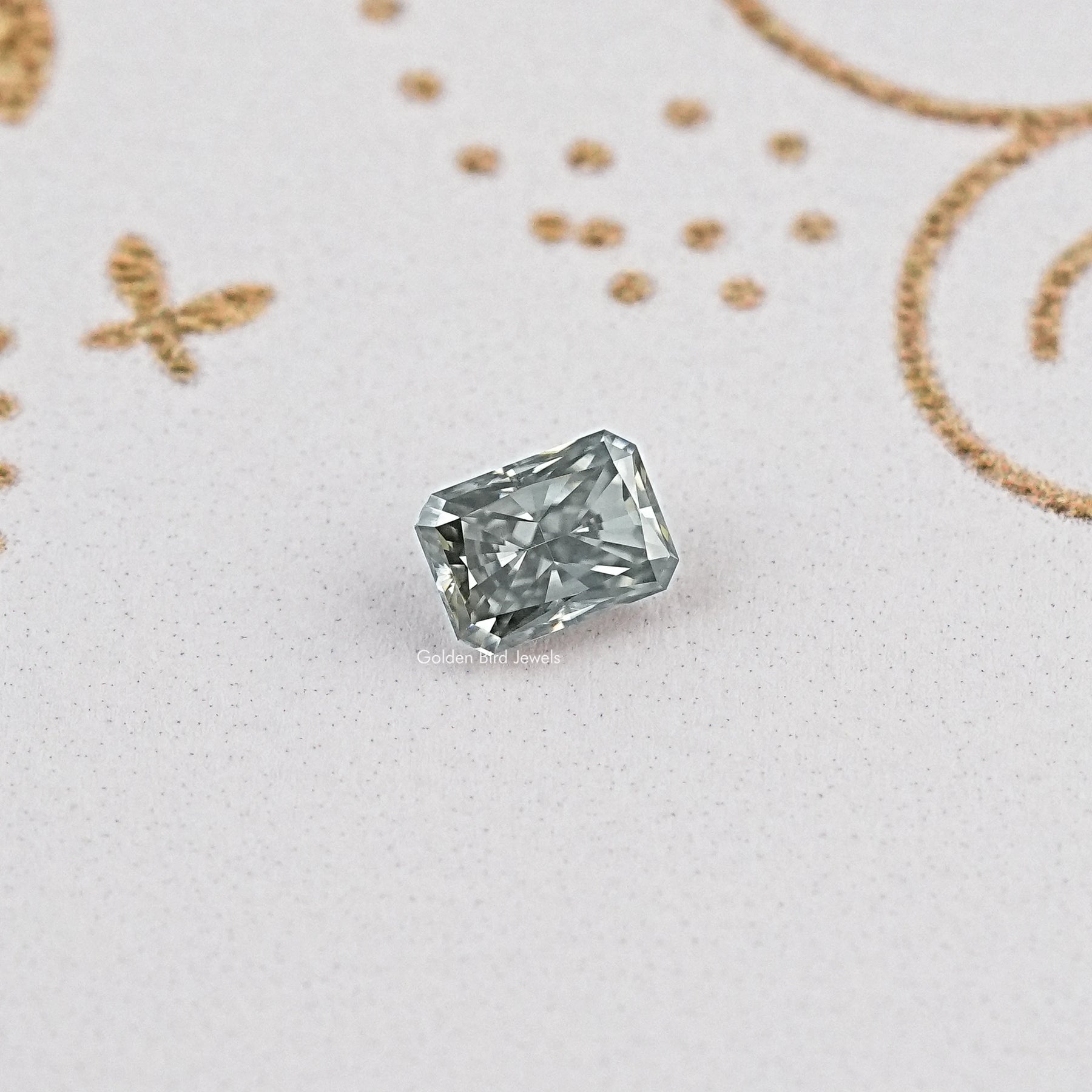 Gray Radiant Moissanite Loose Stone