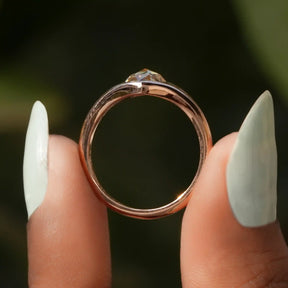 Rose Cut Round Moissanite Ring For Men