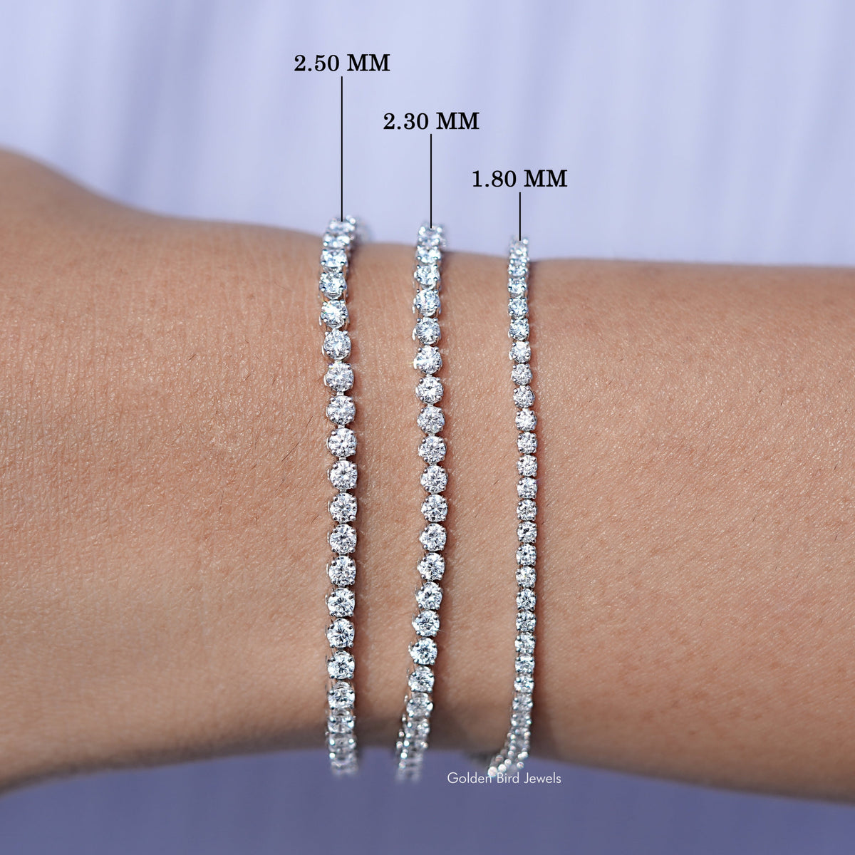 View Of Round Cut Lab Grown Diamond Tennis Bracelet