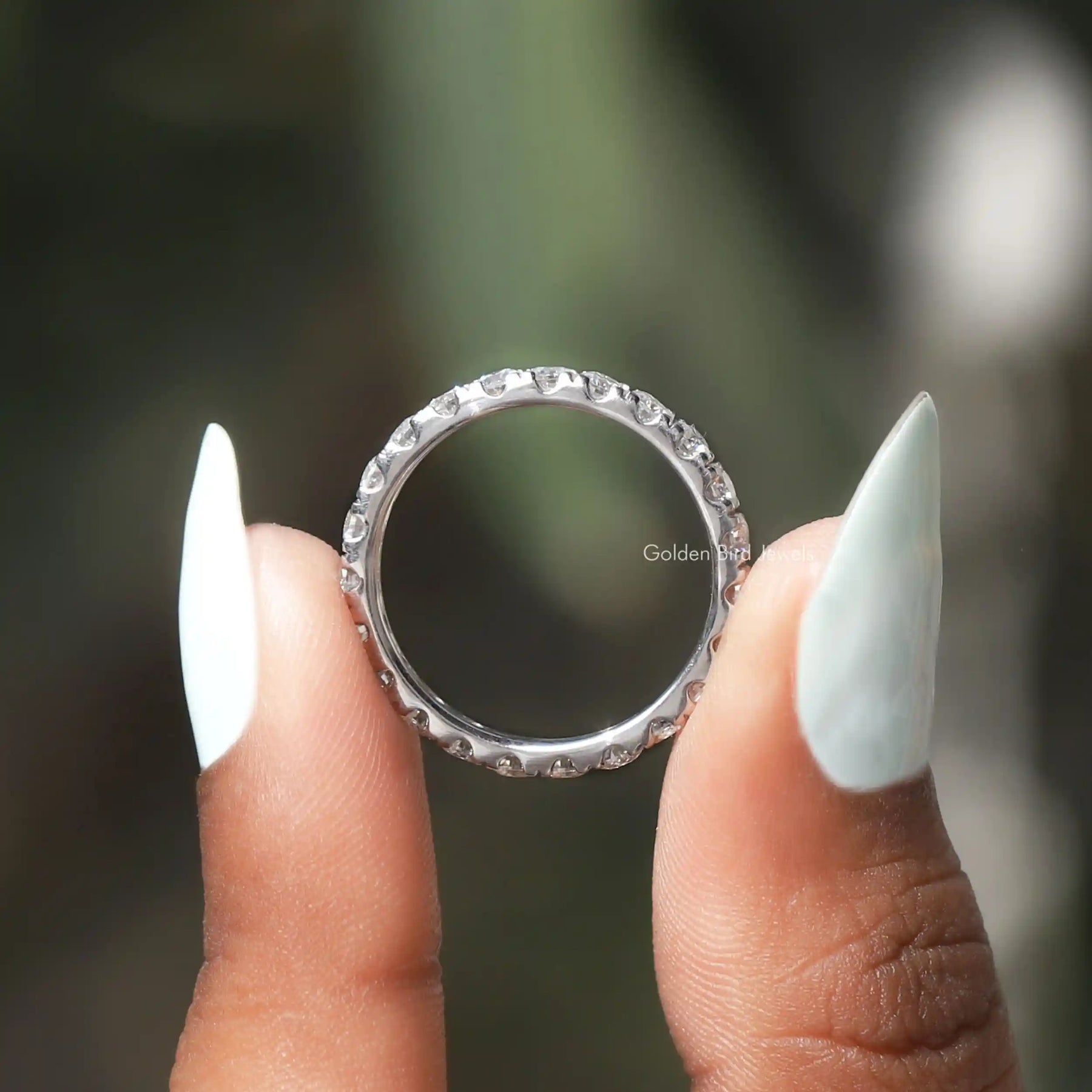 Round Cut Moissanite Eternity Stacking Band