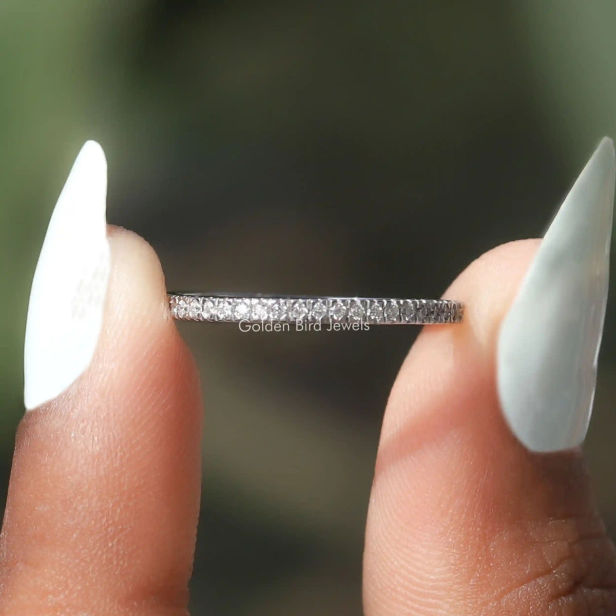 Round Cut Moissanite Eternity Band