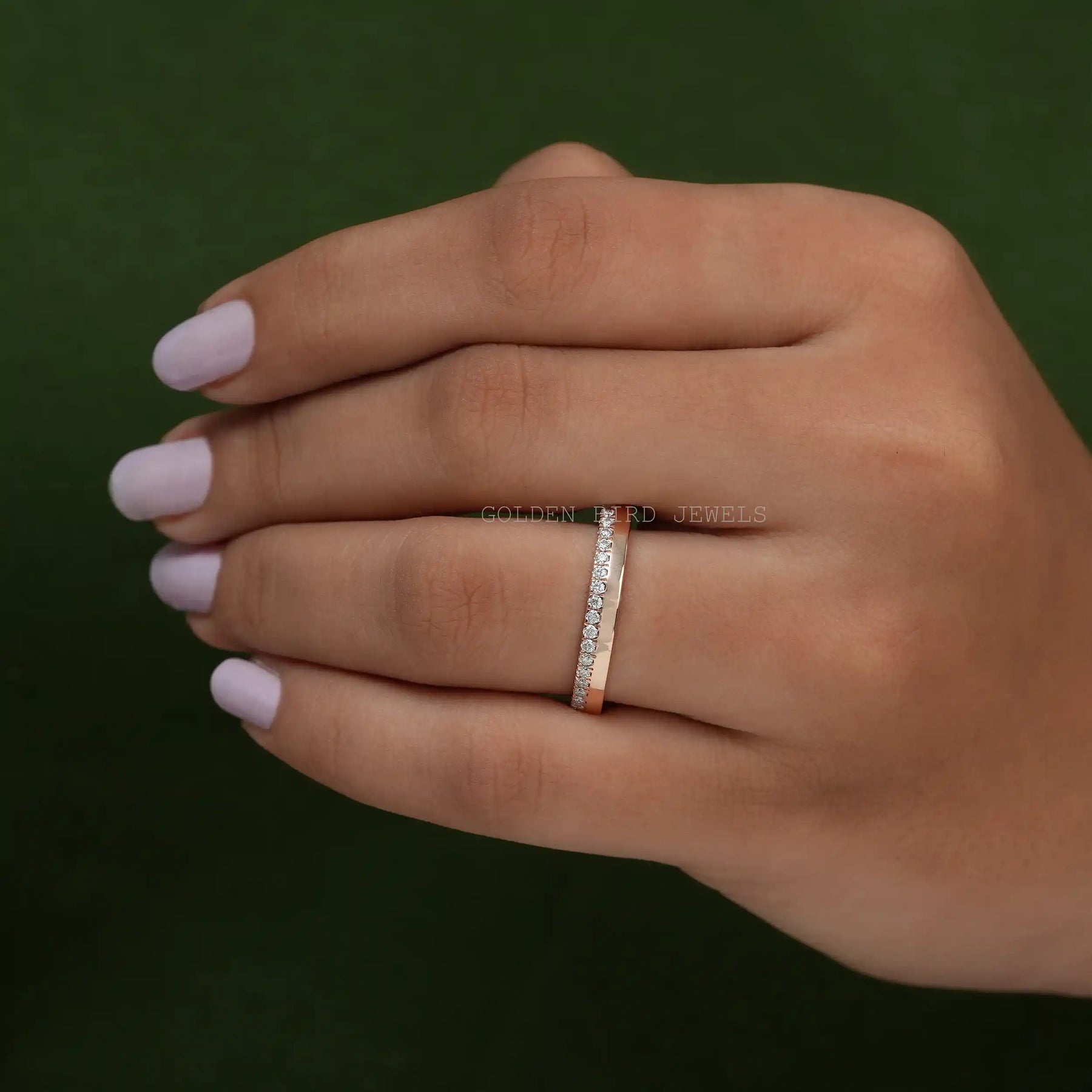 Round Cut Lab Diamond Eternity Band