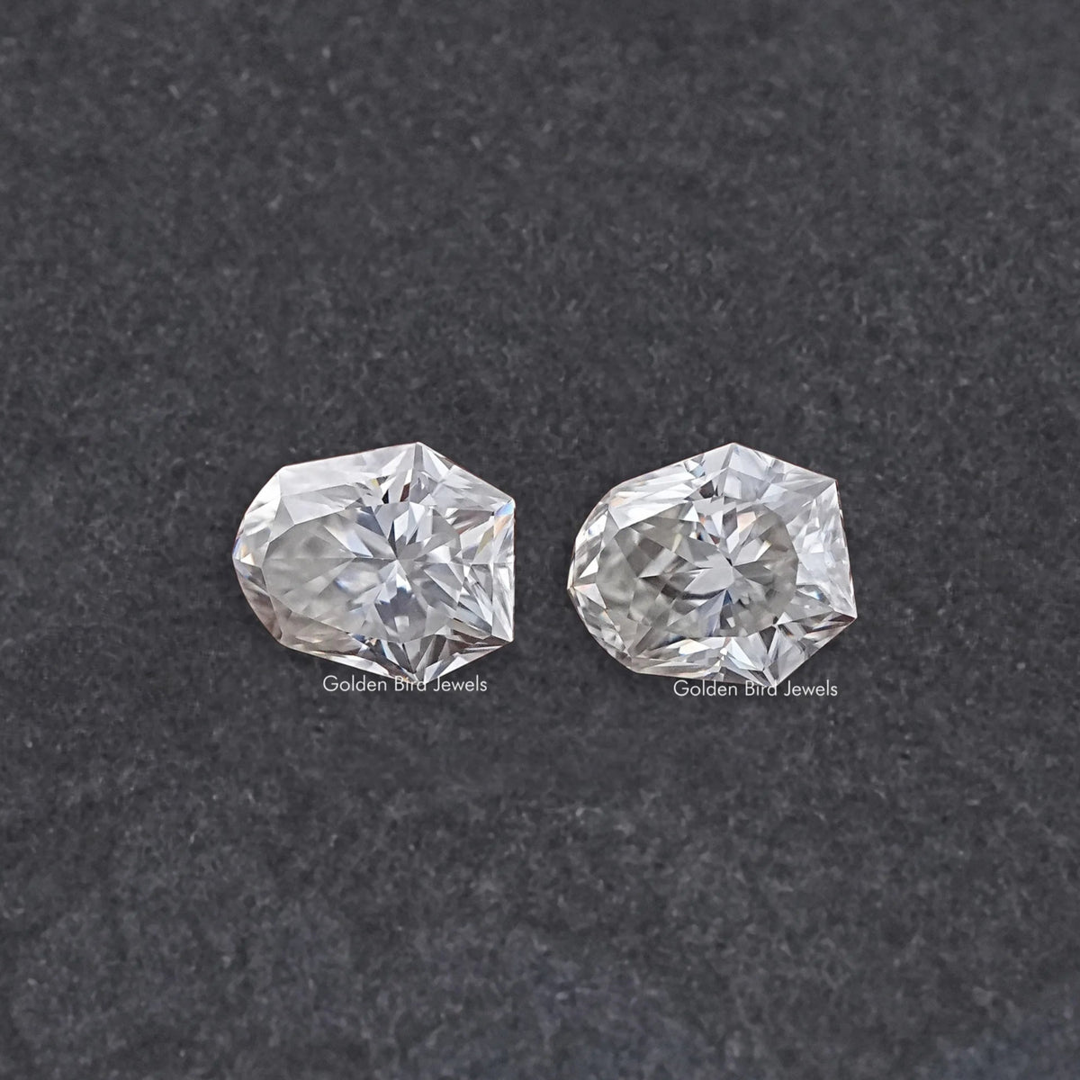 Shield Cut Moissanite Loose Matching Pair