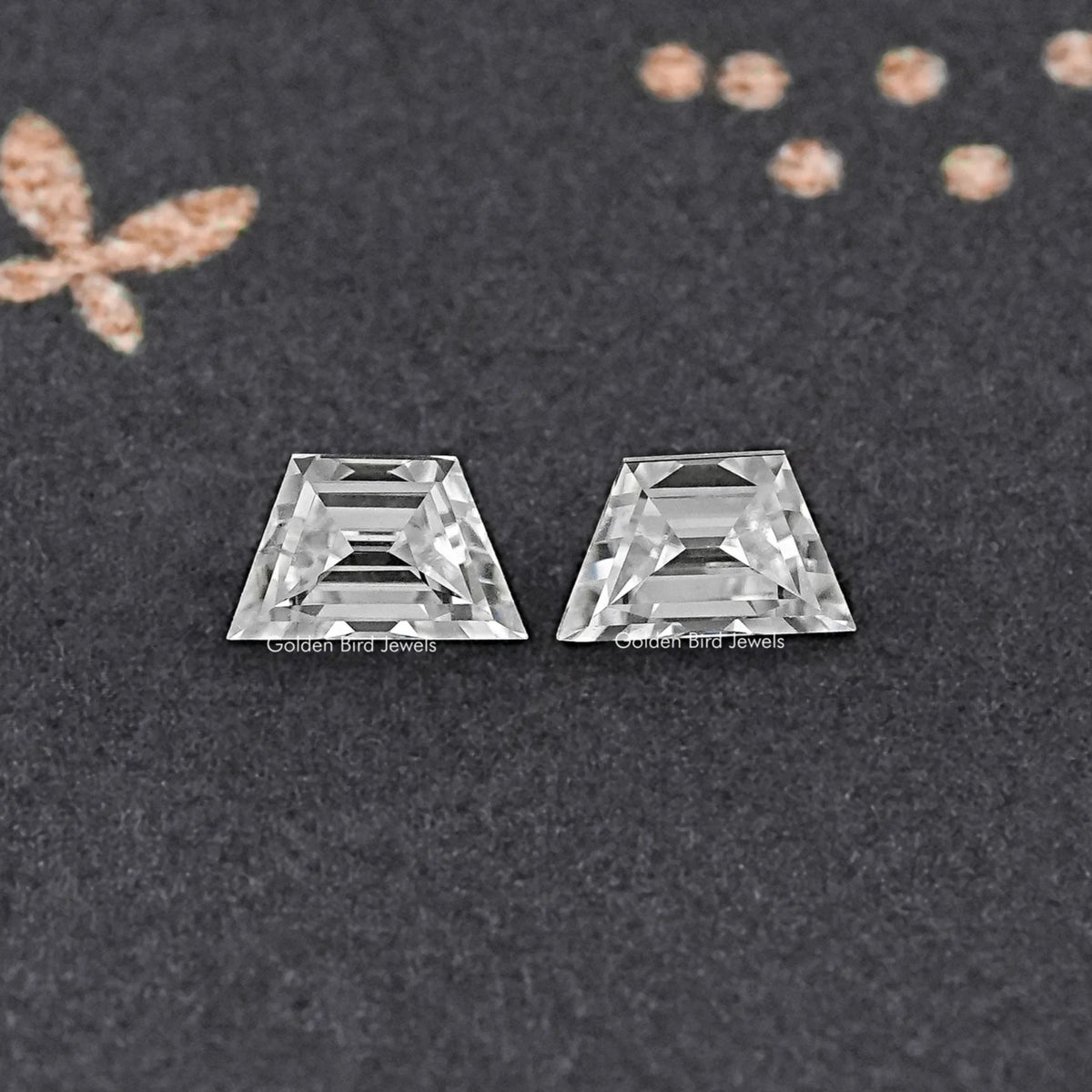 View Of Old Mine Trapezoid Cut Loose Moissanite Stone