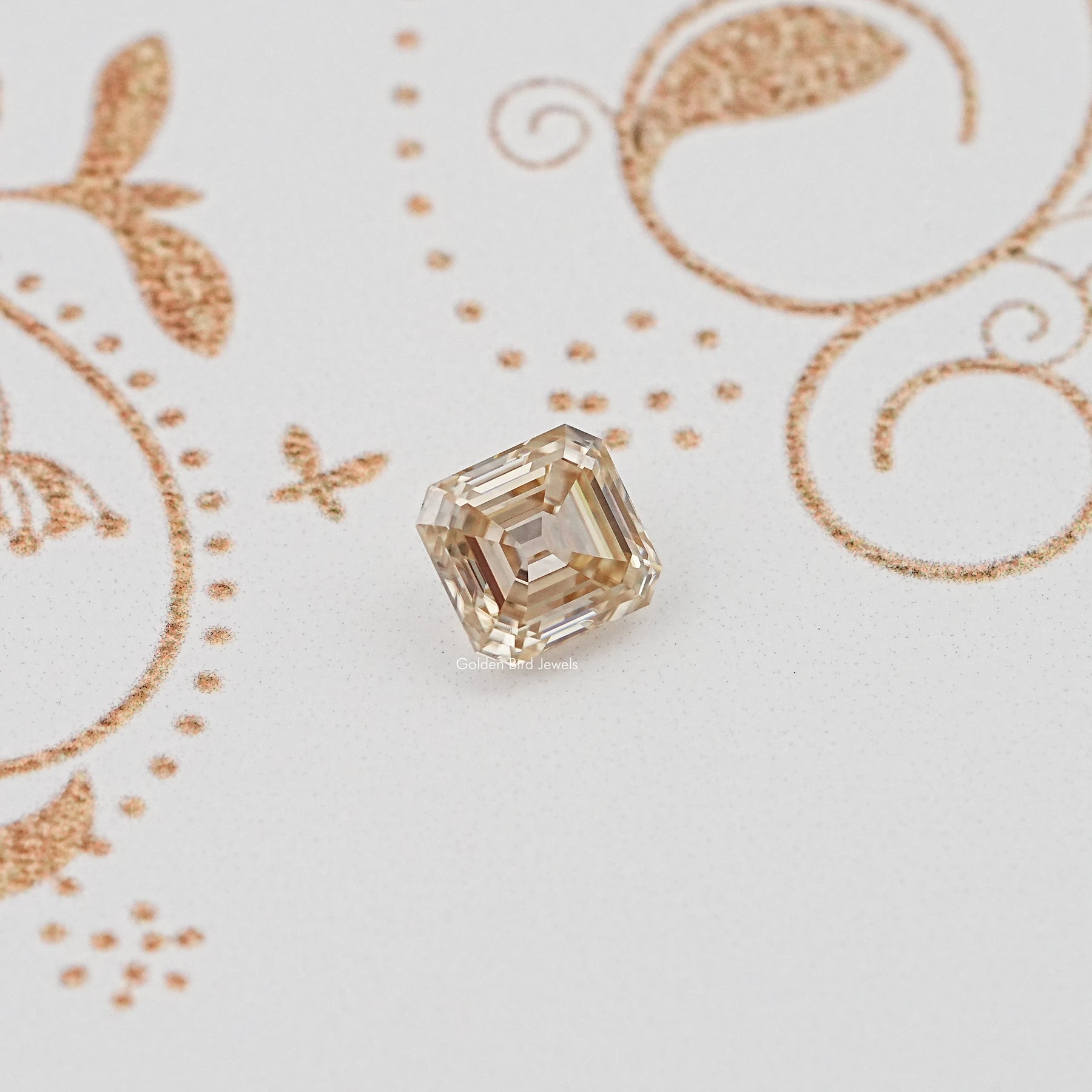 Yellow Old Mine Asscher Cut Loose Moissanite