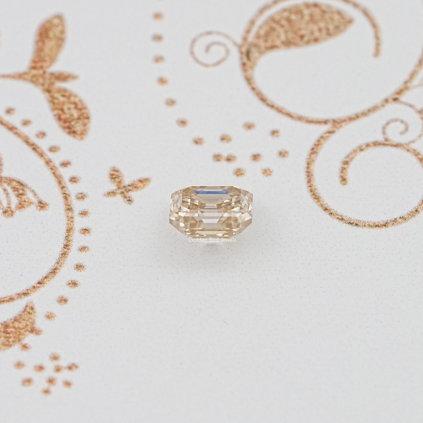 Yellow Old Mine Asscher Cut Loose Moissanite