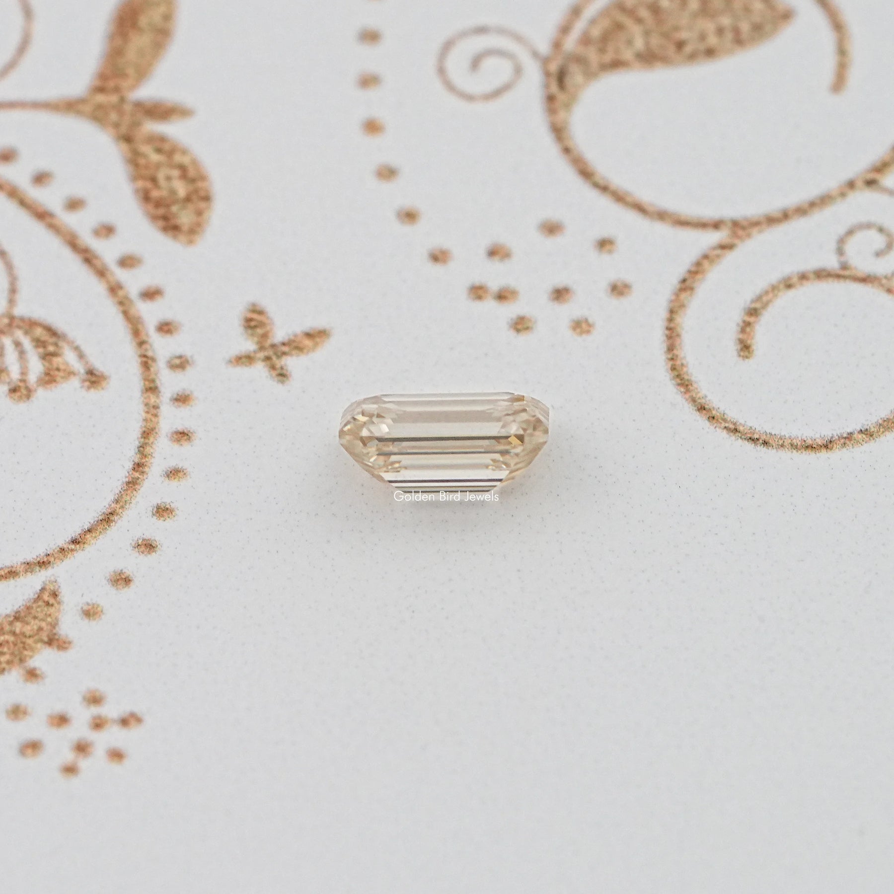 Loose Moissanite Yellow Old Mine Emerald