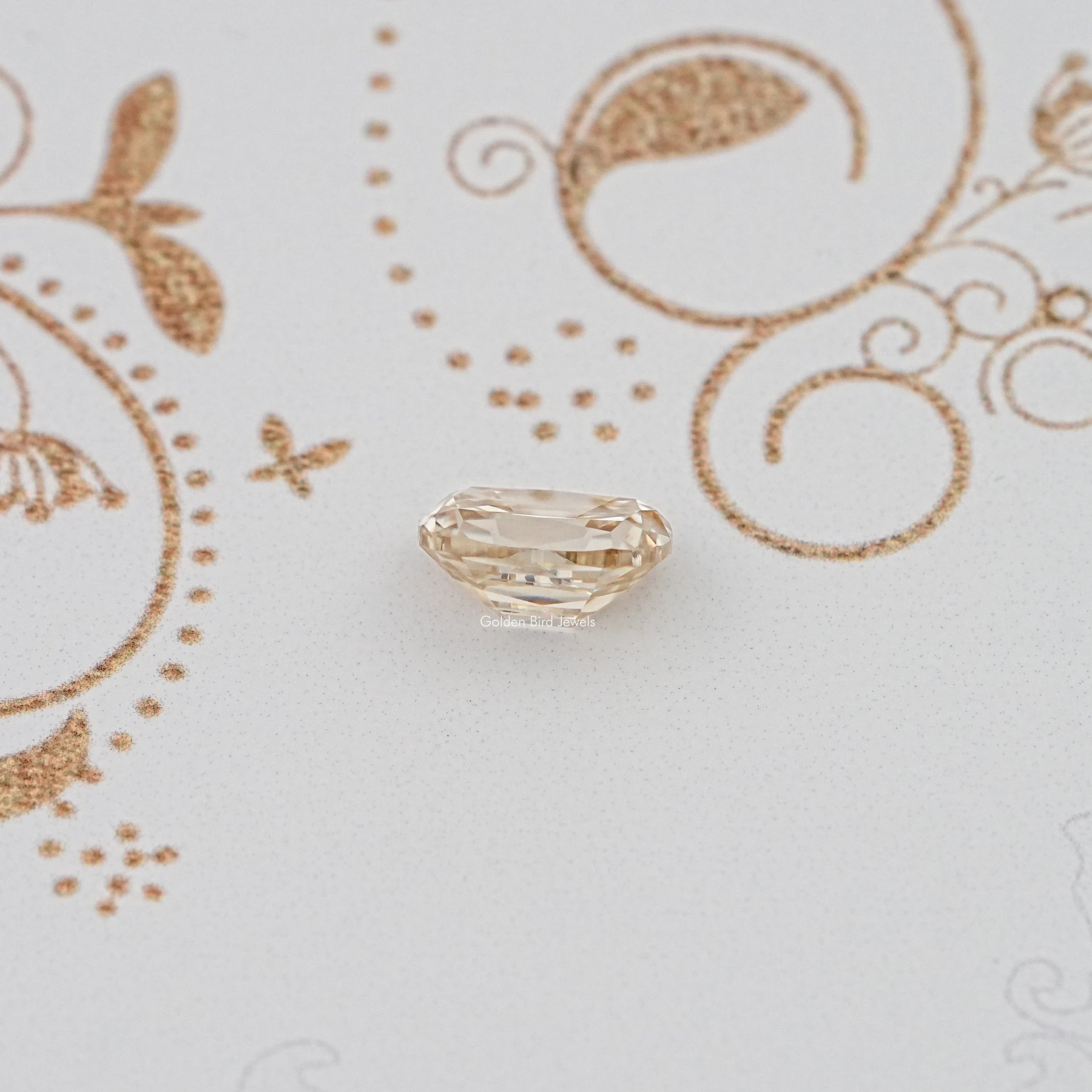 Side View Of Old Mine Cushion Cut Loose Moissanite Stone
