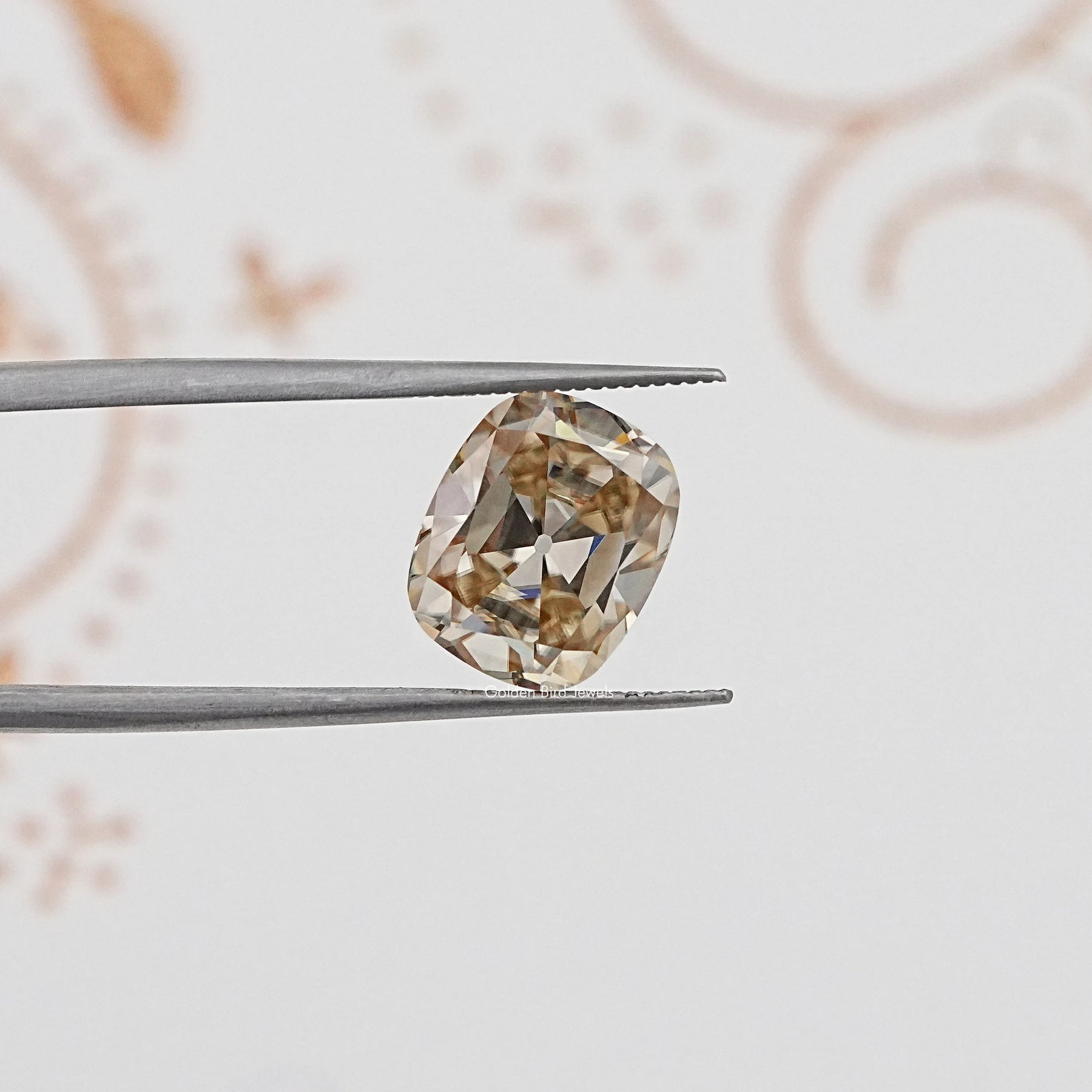Old Mine Cut Yellow Cushion Loose Moissanite
