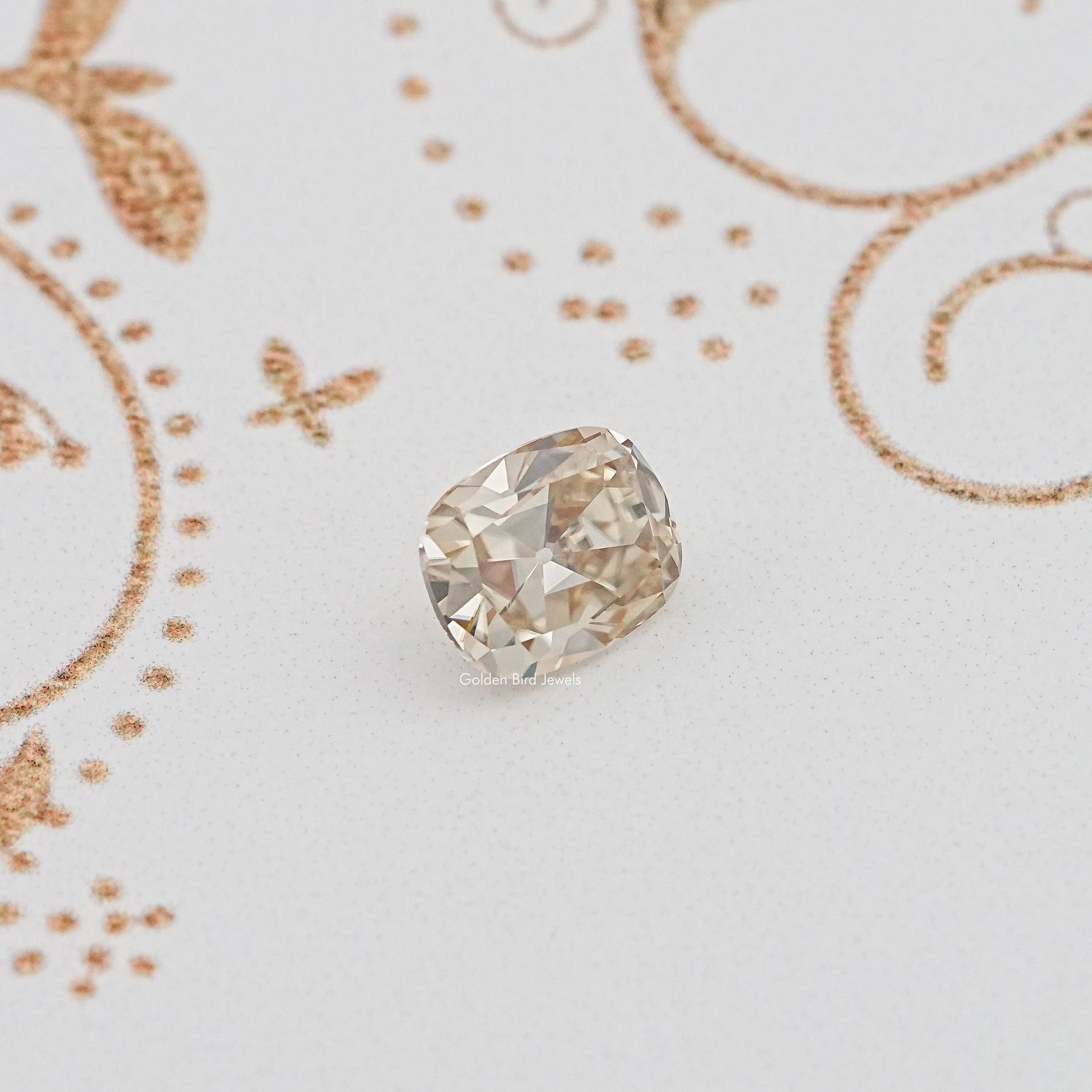 Old Mine Cut Yellow Cushion Loose Moissanite