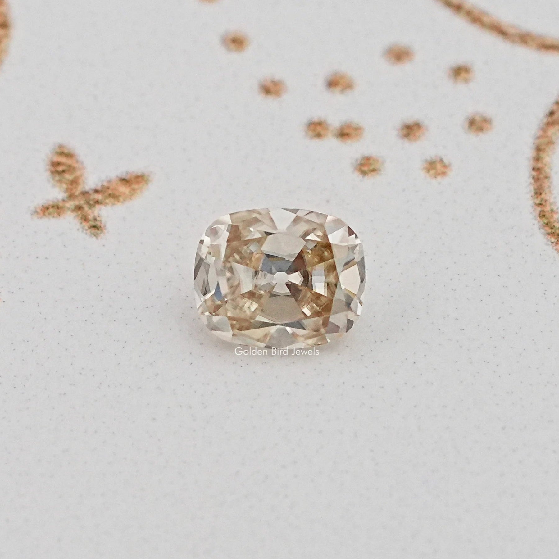 Yellow Old Mine Cut Cushion Loose Stone