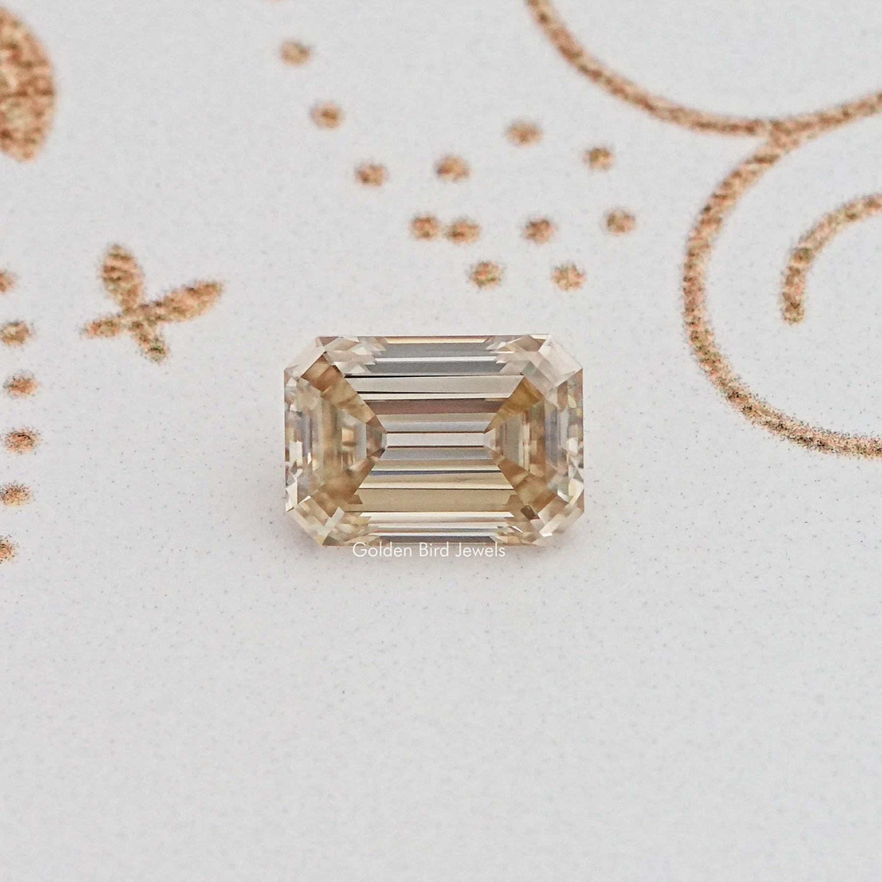Yellow Old Mine Emerald Loose Moissanite
