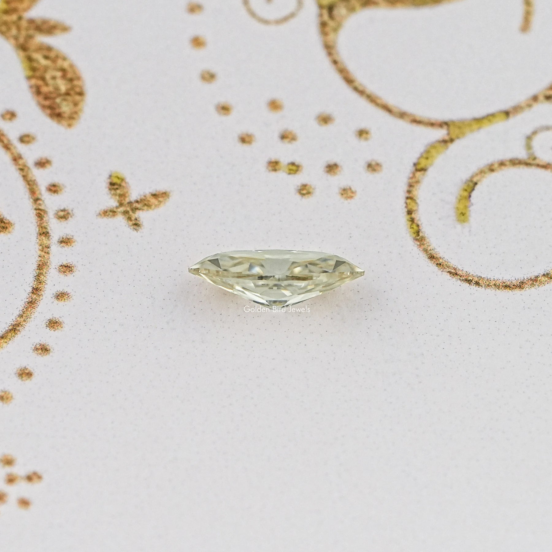 Yellow Old Mine Marquise Cut Loose Moissanite