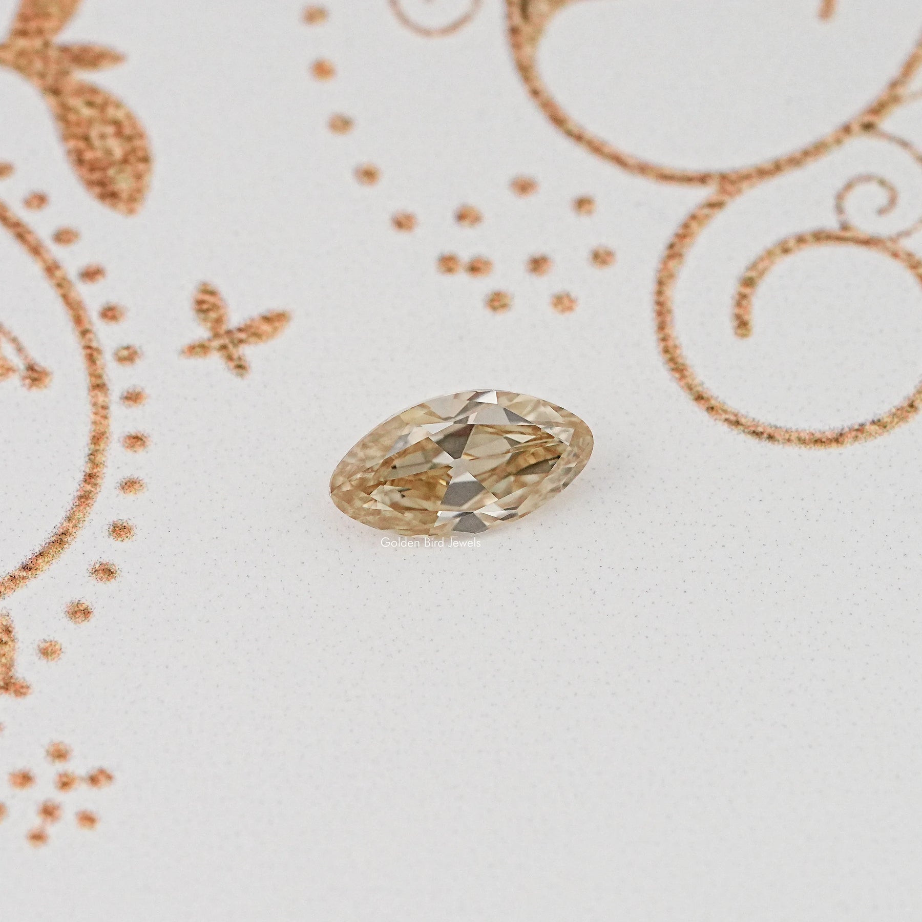 Yellow Old Mine Moval Loose Moissanite Stone