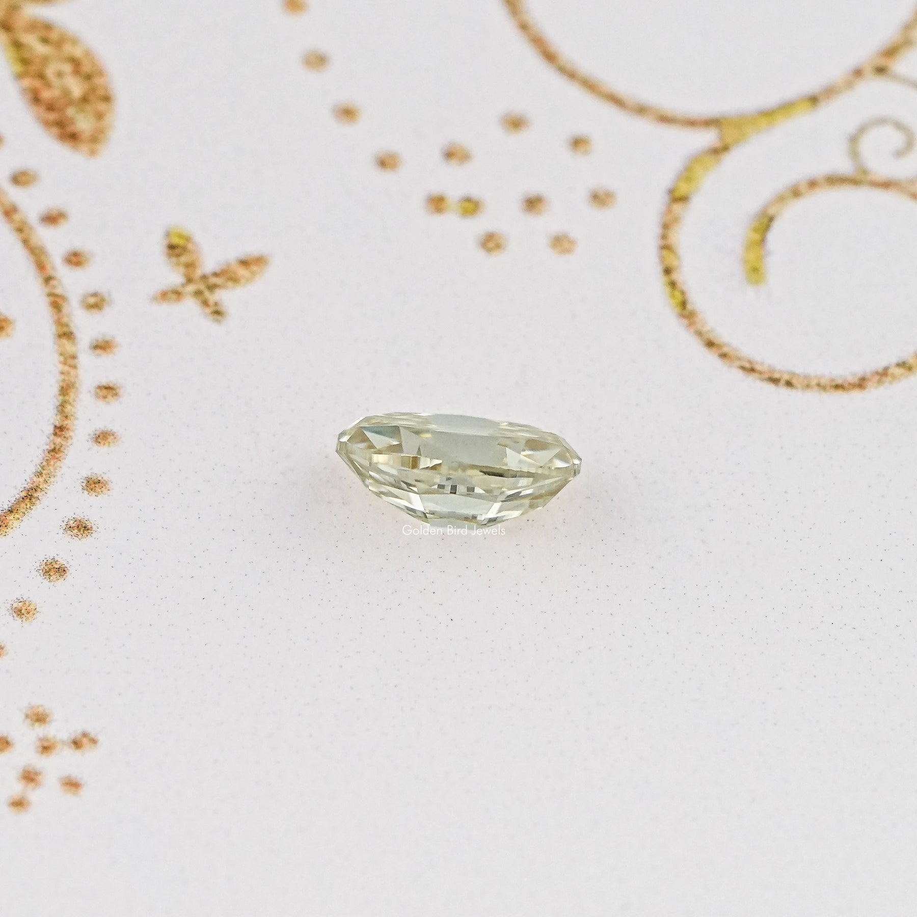 Yellow Old Mine Oval Loose Moissanite