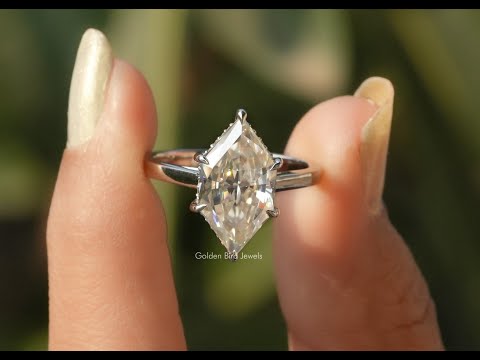 Dutch Marquise Cut Hidden Halo Ring