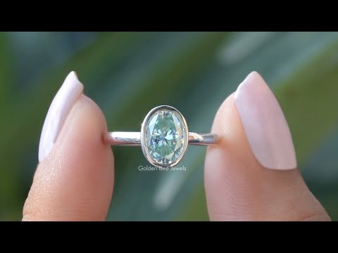 [YouTube Video Of Oval Cut Bezel Set Solitaire Engagement Ring]-[Golden Bird Jewels]