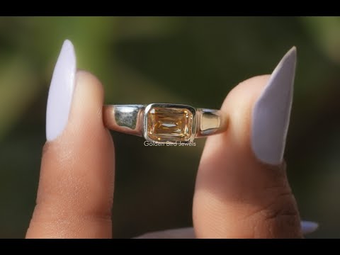 [YouTube Video Of Criss Cut Solitaire Moissanite Ring]-[Golden Bird Jewels]