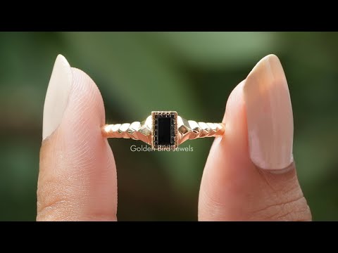 [YouTube Video Of Baguette Cut Moissanite Solitaire Ring]-[Golden Bird Jewels]