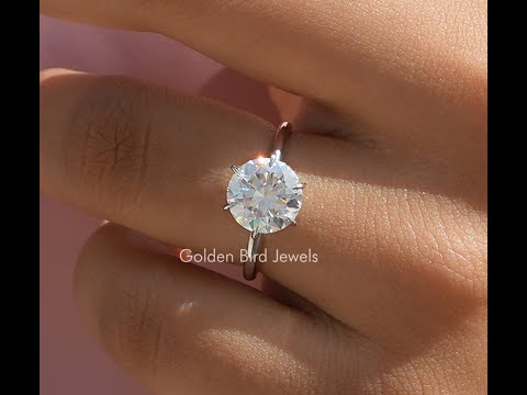 [YouTube Video Of Round Cut Solitaire Moissanite Bridal Ring]