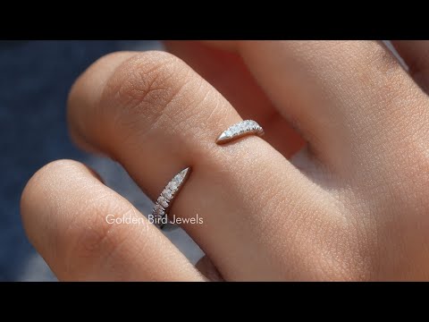 [YouTube Video Of Round Cut Open Cuff Moissanite Eternity Band]-[Golden Bird Jwels]
