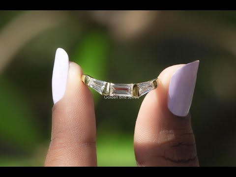 [YouTube Video Of Baguette Cut Moissanite Engagement Ring]-[Golden Bird Jewels]