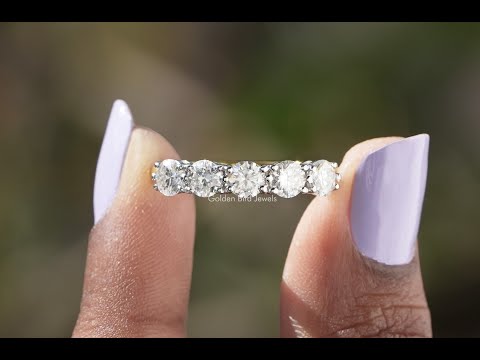 [YouTube Video Of Colorless Round Cut Wedding Band]-[Golden Bird Jewels]