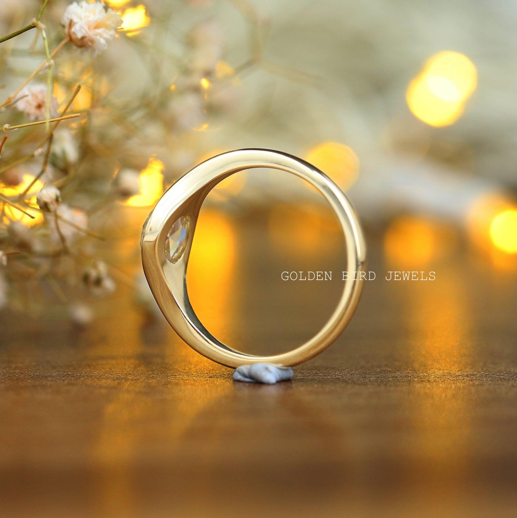 Rose Cut Round Moissanite Ring For Men