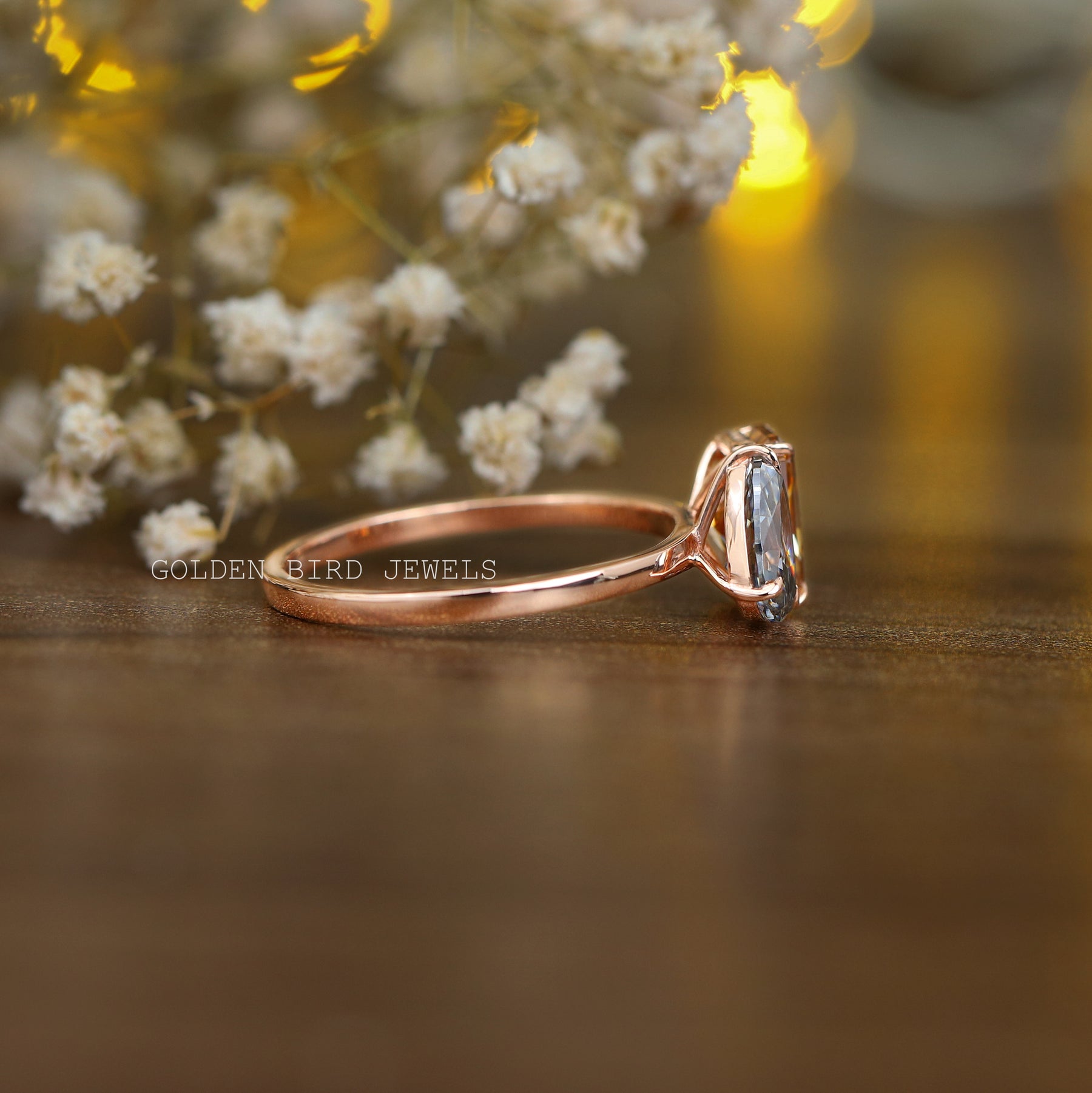Radiant & Pear Cut Fancy Colored Moissanite Toi Moi Ring