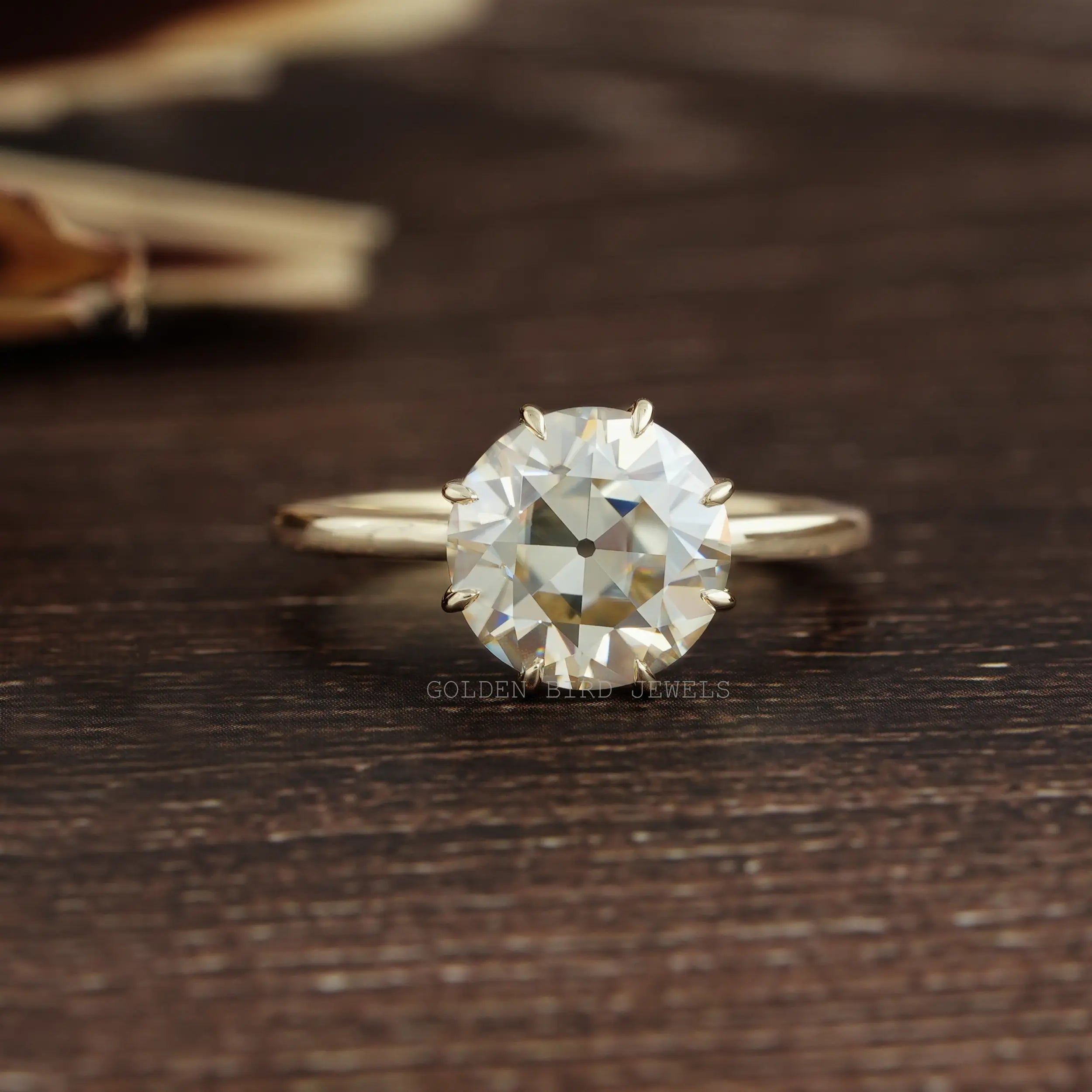 OEC Round Solitaire Moissanite Engagement Ring