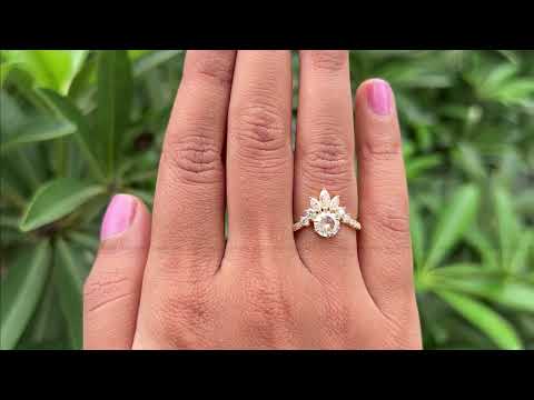 [YouTube Video Of Rose Cut Round Moissanite Curved Engagemnt Ring]-[Golden Bird Jewels]