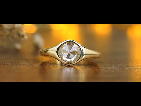 [YouTube Video Of Rose Round Cut Moissanite Ring]-[Golden Bird Jewels]