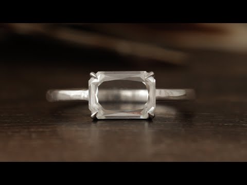 [Youtube Video Of Portrait Cut Radiant Moissanite Solitaire Ring]-[Golden Bird Jewels]