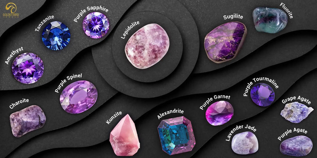 Gems Purple Crystal Names Crystals Lilac Gemstone Name Of Purple