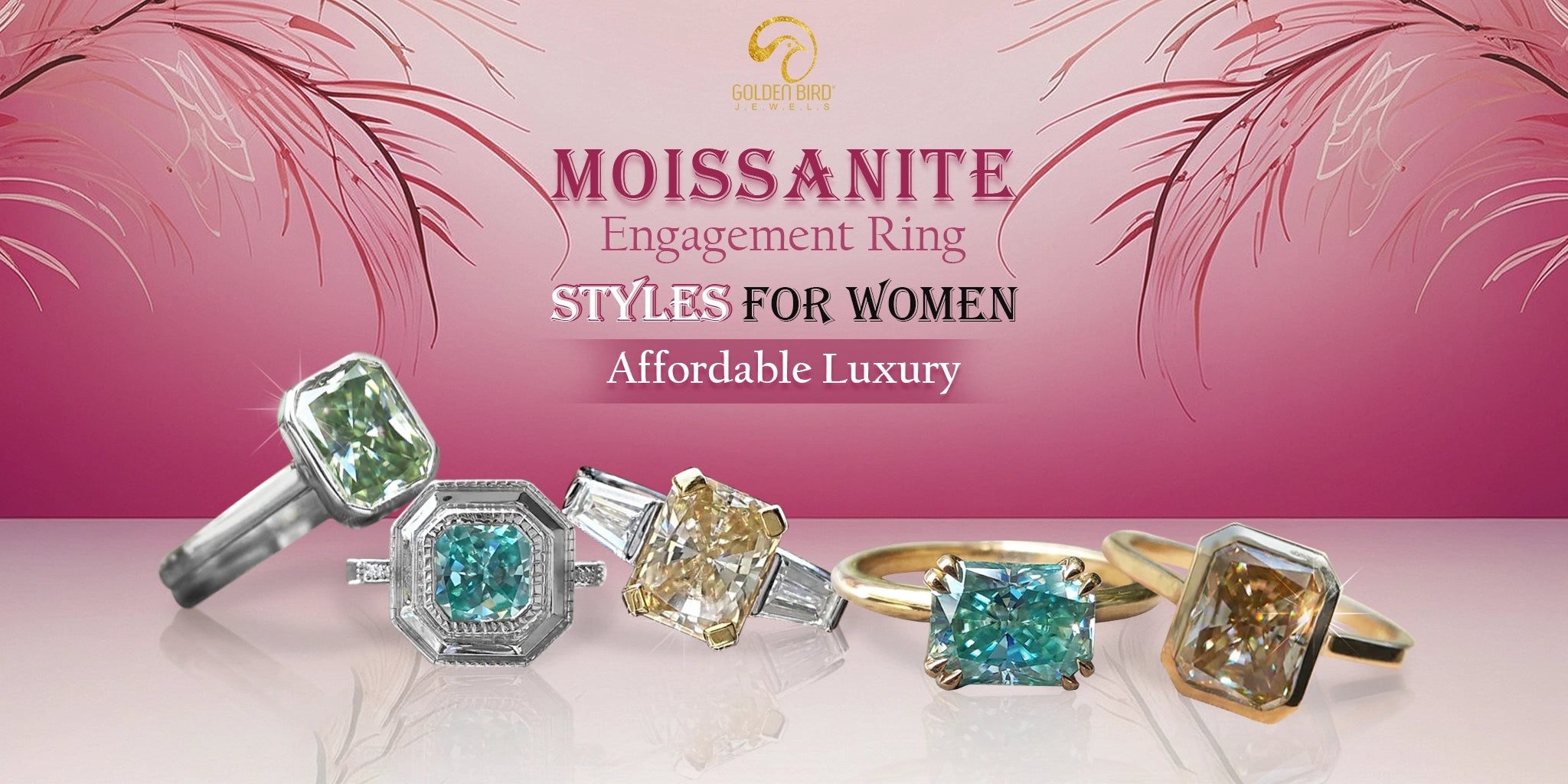 A collection of Affordale Engagement Ring Made by Goldenbirdjewels