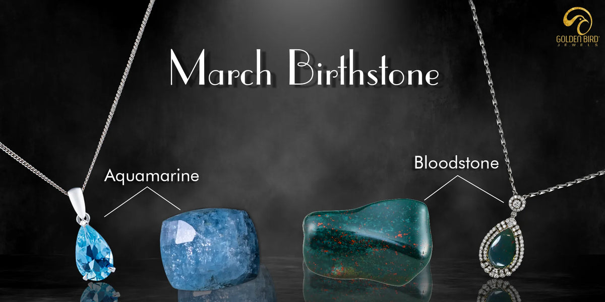 March birthstone necklace shop