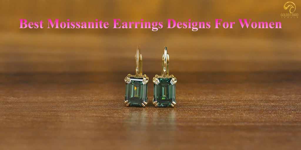 Diamond-like moissanite earrings for women