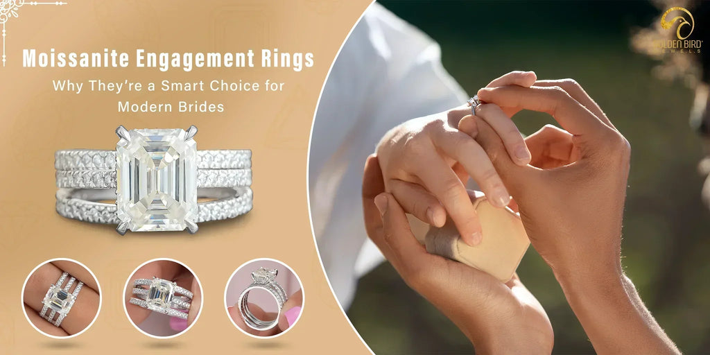 Affordable moissanite engagement rings for modern brides