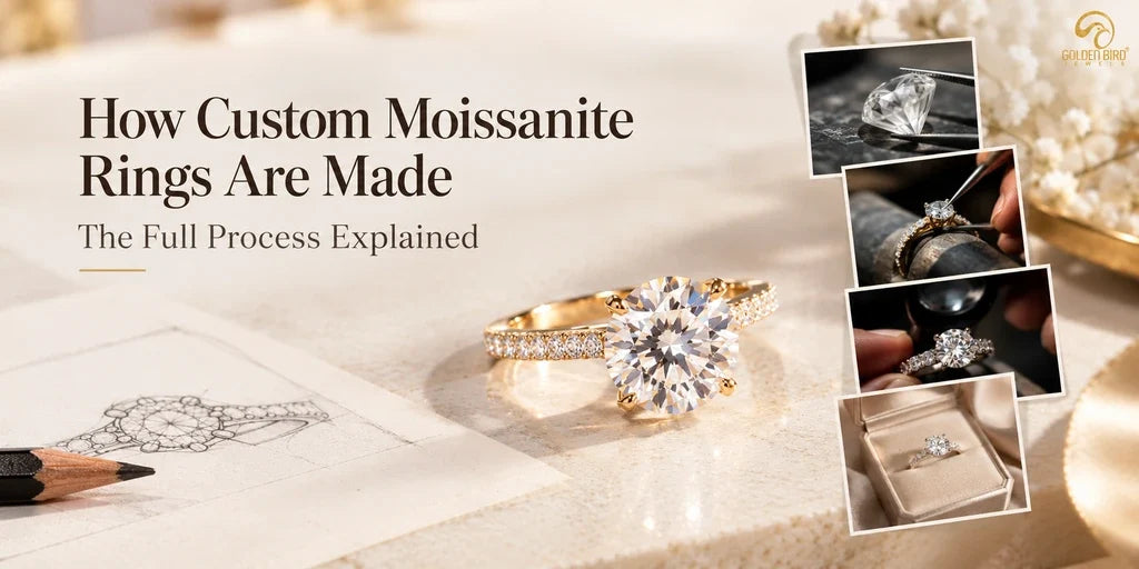 How custom moissanite rings are designed and crafted from start to finish