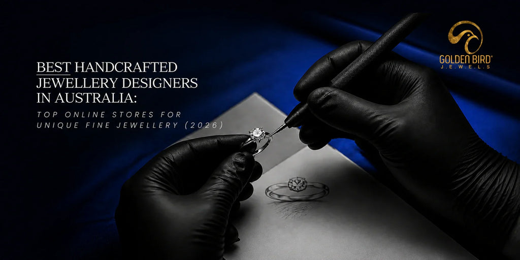 Handcrafted diamond ring being carefully designed by a skilled jeweller