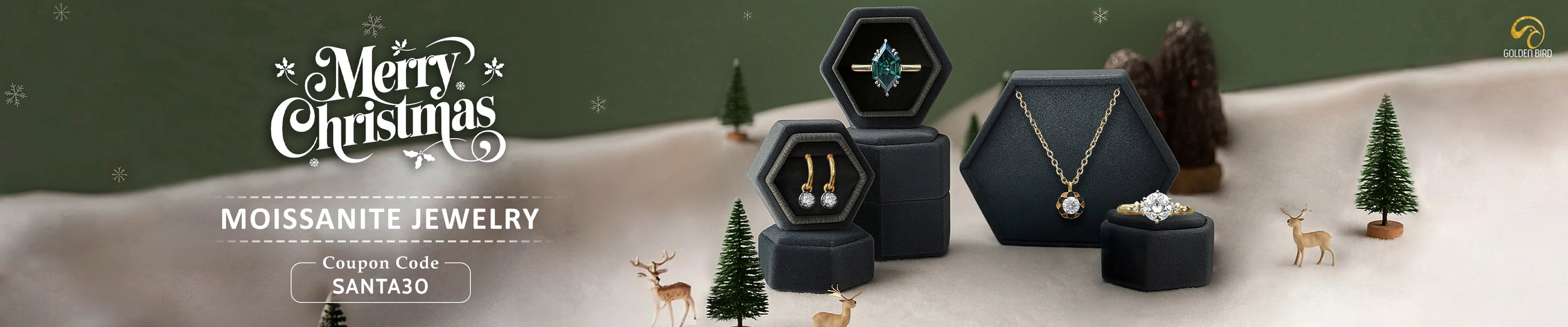 Christmas moissanite jewelry gifts with festive sparkle and brilliance