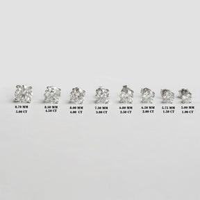 Multi carat white lab diamond stud earings 
