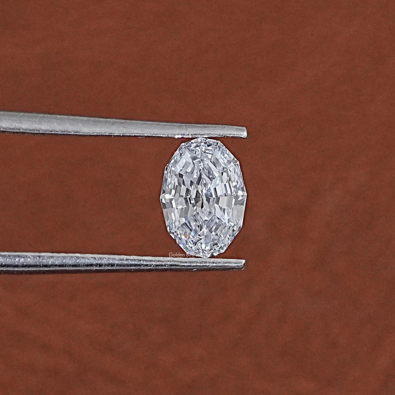 1 CT Step Cut Oval Lab Grown Loose Diamond