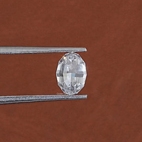 View of 1CT Step Cut Oval Loose Diamond In Colorless