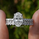 Oval Cut Lab Diamond Bridal Ring Set