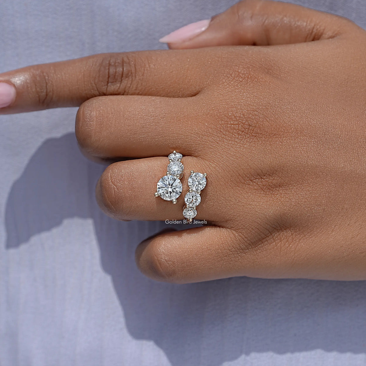 Princess Cut Moissanite Solitaire Engagement Ring