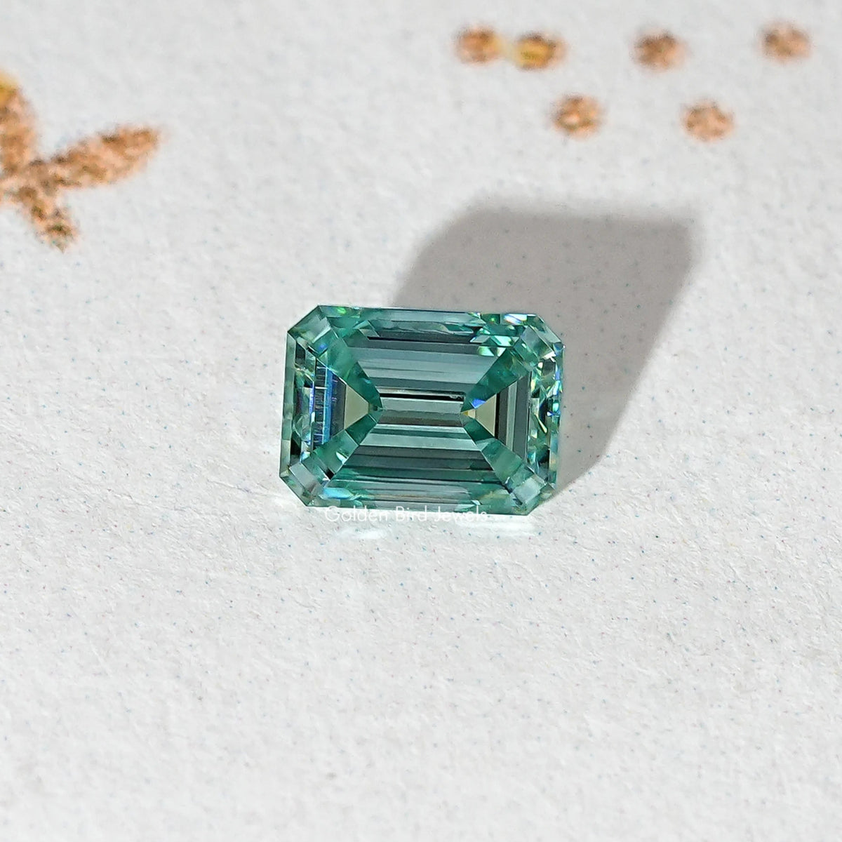 Aqua Blue Emerald Moissanite Loose Stone