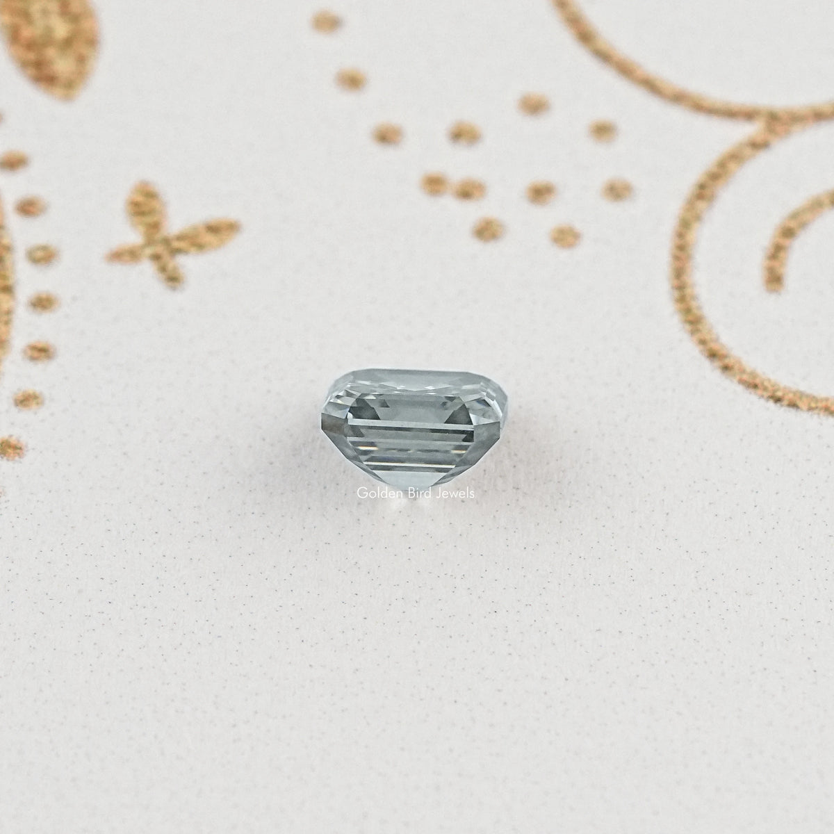 Gray Asscher Cut Loose Moissanite Stone