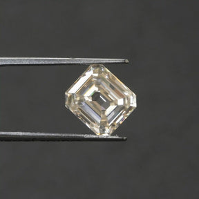 View of Asscher Cut Loose Moissanite